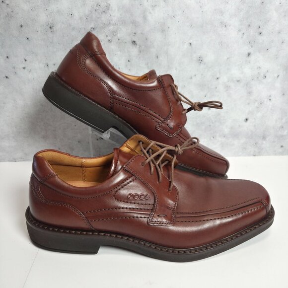 Ecco Brown Leather Oxfords - Picture 5 of 10